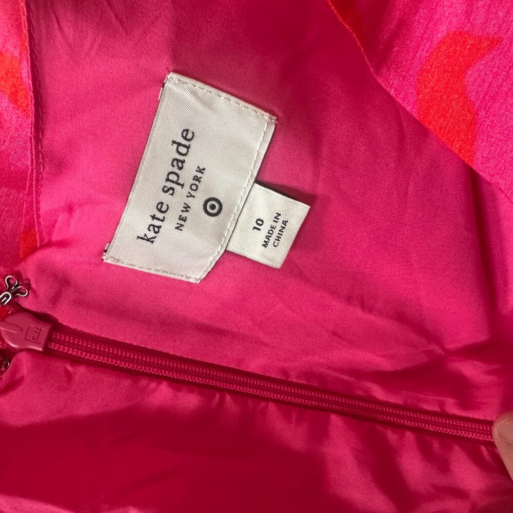 Kate Spade Pink and Orange Floral Midi Dress - Picture 7 of 9